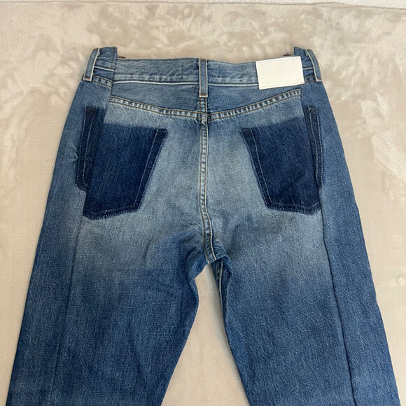 Revolve EB Denim Jeans Womens 26 Split Hem Button Fly Asymmetrical Retro USA NWT - Picture 12 of 14